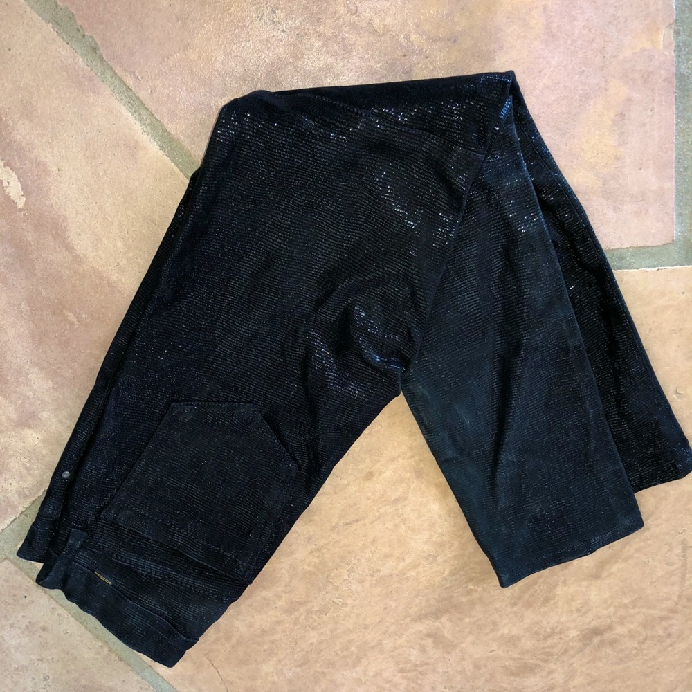 NWOT Goldsign Black Leather sparkle Pants